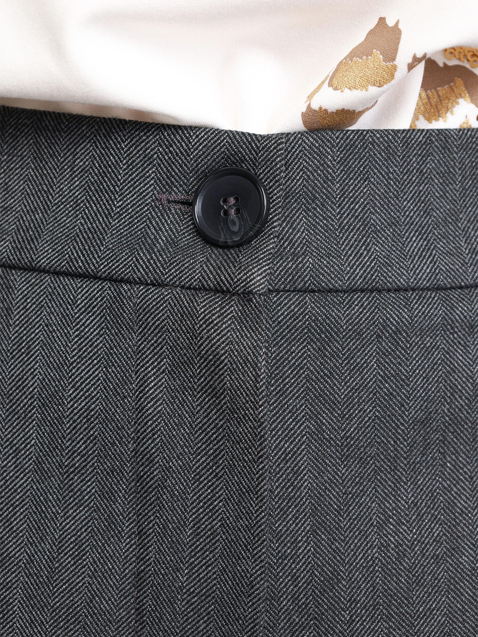 Брюки серого цвета прямого кроя